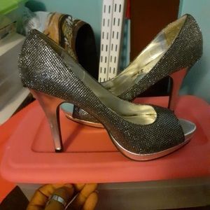 Rampage silver heels